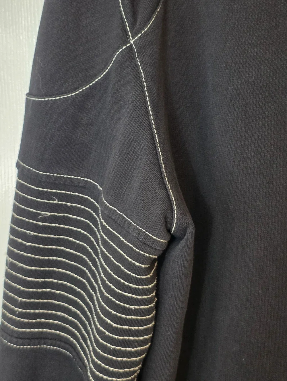 True Religion Black/White Full Zip Men's Hoodie 2XL